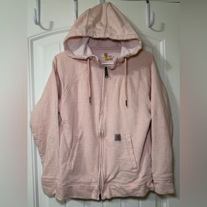 Carhartt Clarksburg full-zip hoodie Light Pink Relaxed Fit Women’s Small (4-6)